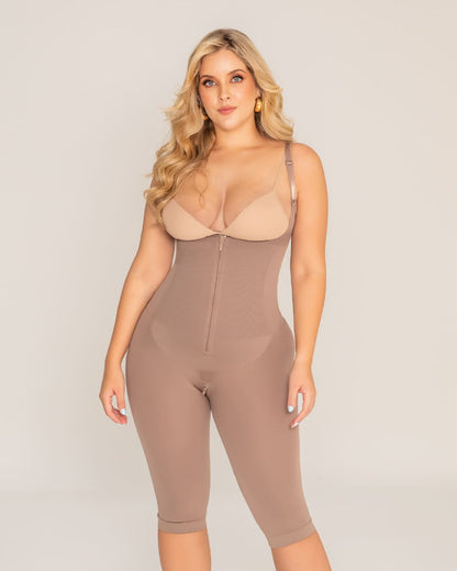 Faja Seamless Capri con Cremallera Perineal | Ref. 7008